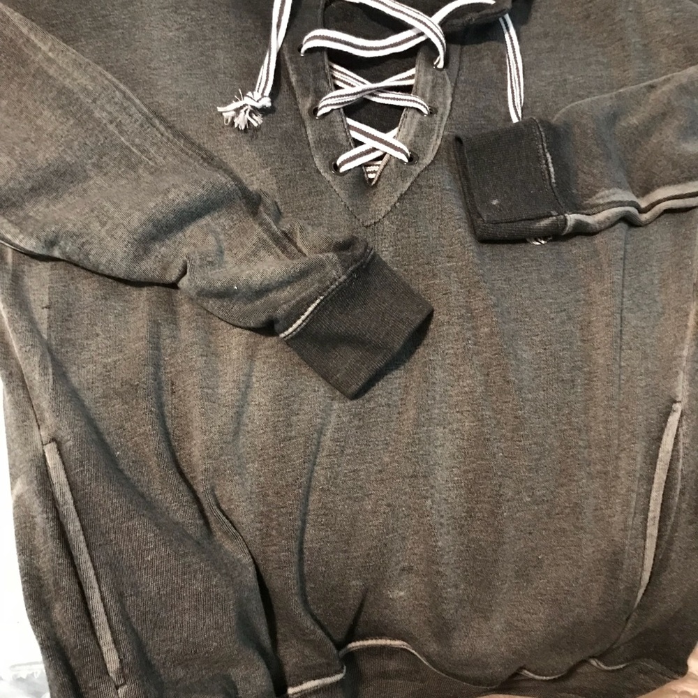 Last💜New💜Lace up vintage wash pullover - Picture 5 of 8